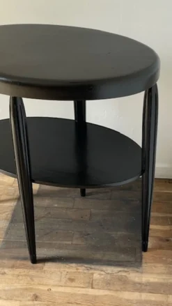 Gueridon console bois noir art déco