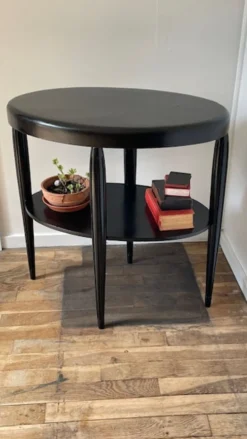 Gueridon console bois noir art déco