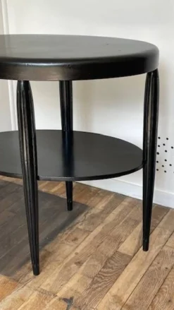 Gueridon console bois noir art déco