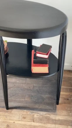 Gueridon console bois noir art déco