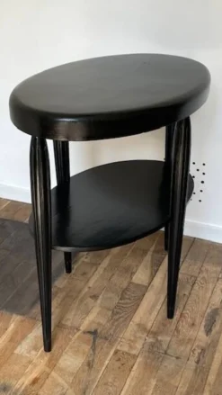 Gueridon console bois noir art déco