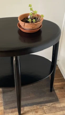 Gueridon console bois noir art déco