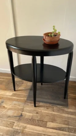 Gueridon console bois noir art déco