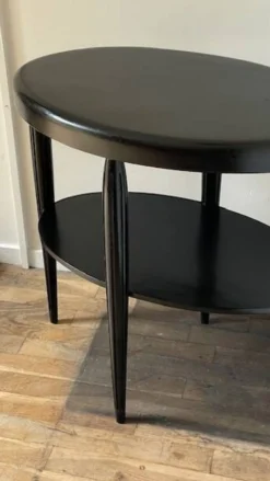 Gueridon console bois noir art déco