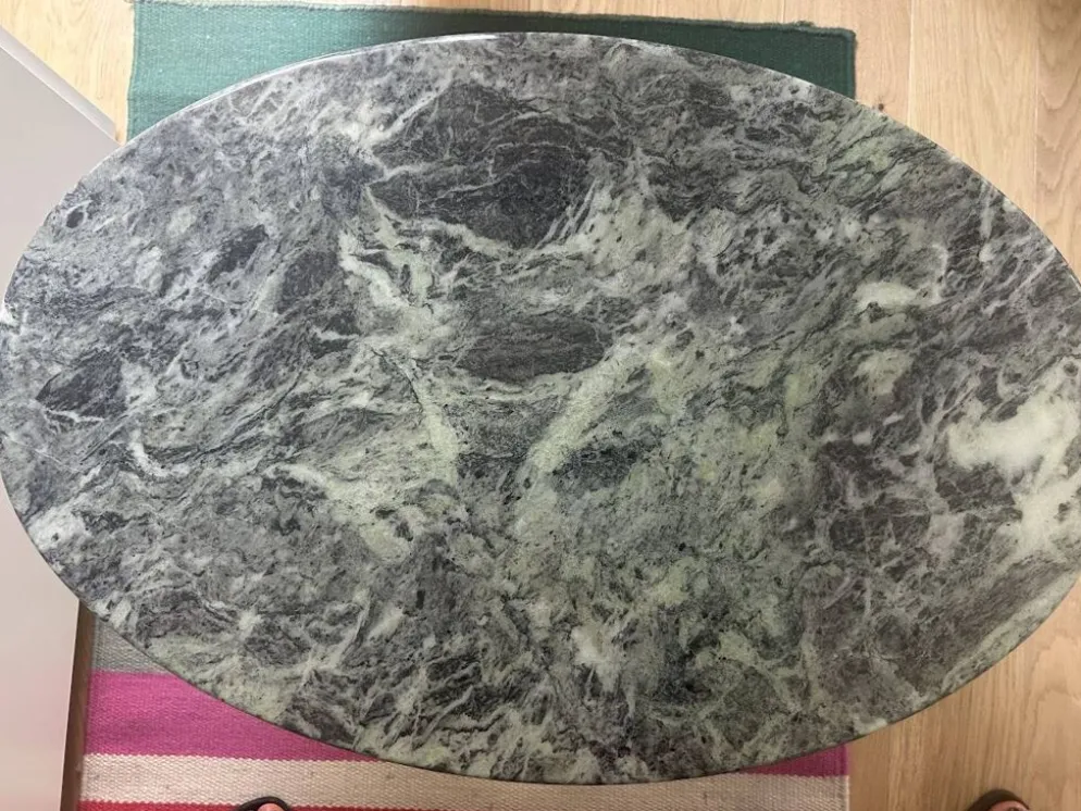 Gueridon pseudo Knoll marbre vert
