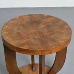 Guéridon Art Déco en bois marqueté, France, vers 1930