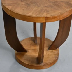 Guéridon Art Déco en bois marqueté, France, vers 1930