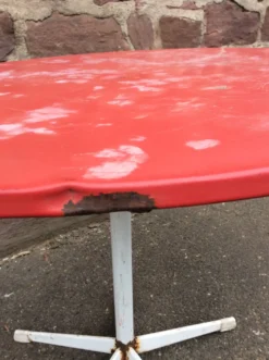 Guéridon métal jardin bistrot 1960 vintage metal iron table garden