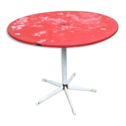 Guéridon métal jardin bistrot 1960 vintage metal iron table garden