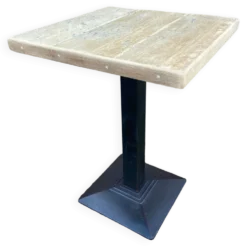 guéridon table fer métal jardin bistrot 70 s vintage