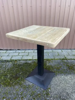 guéridon table fer métal jardin bistrot 70 s vintage