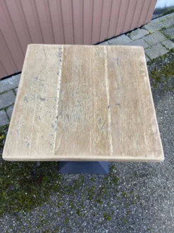 guéridon table fer métal jardin bistrot 70 s vintage
