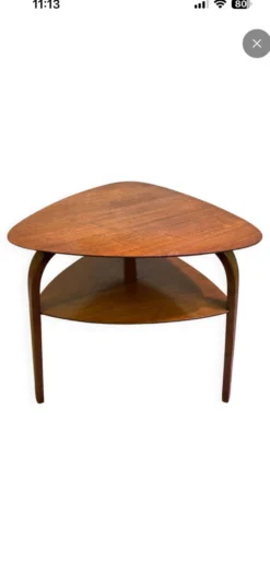Guéridon tripode Bow Wood par Steiner