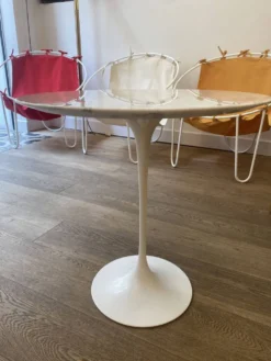 Guéridon « tulipe » - marbre statuarietto - eero saarinen, pour knoll