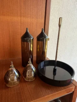 Guzzini, Service à condiments, Luigi Massoni, space age, 70s
