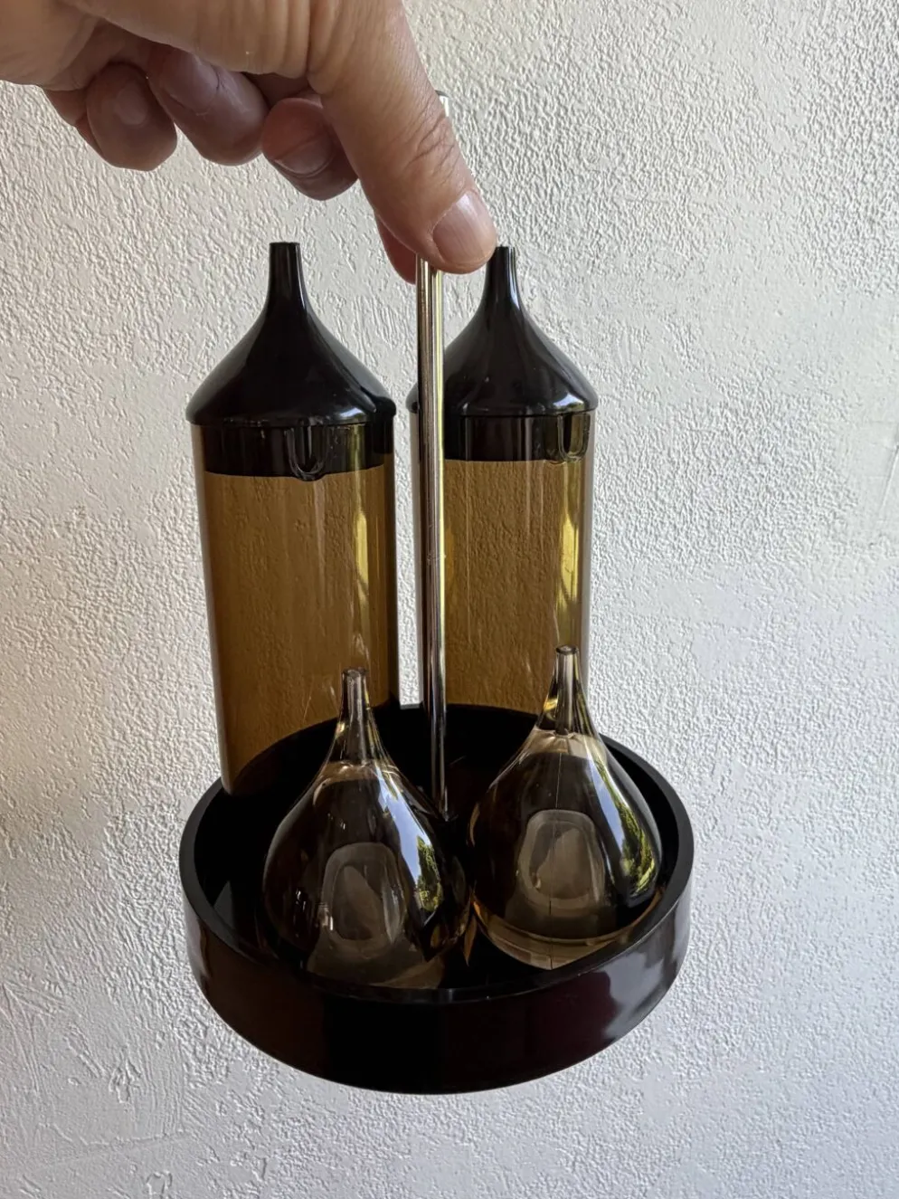 Guzzini, Service à condiments, Luigi Massoni, space age, 70s