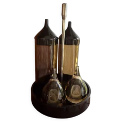 Guzzini, Service à condiments, Luigi Massoni, space age, 70s
