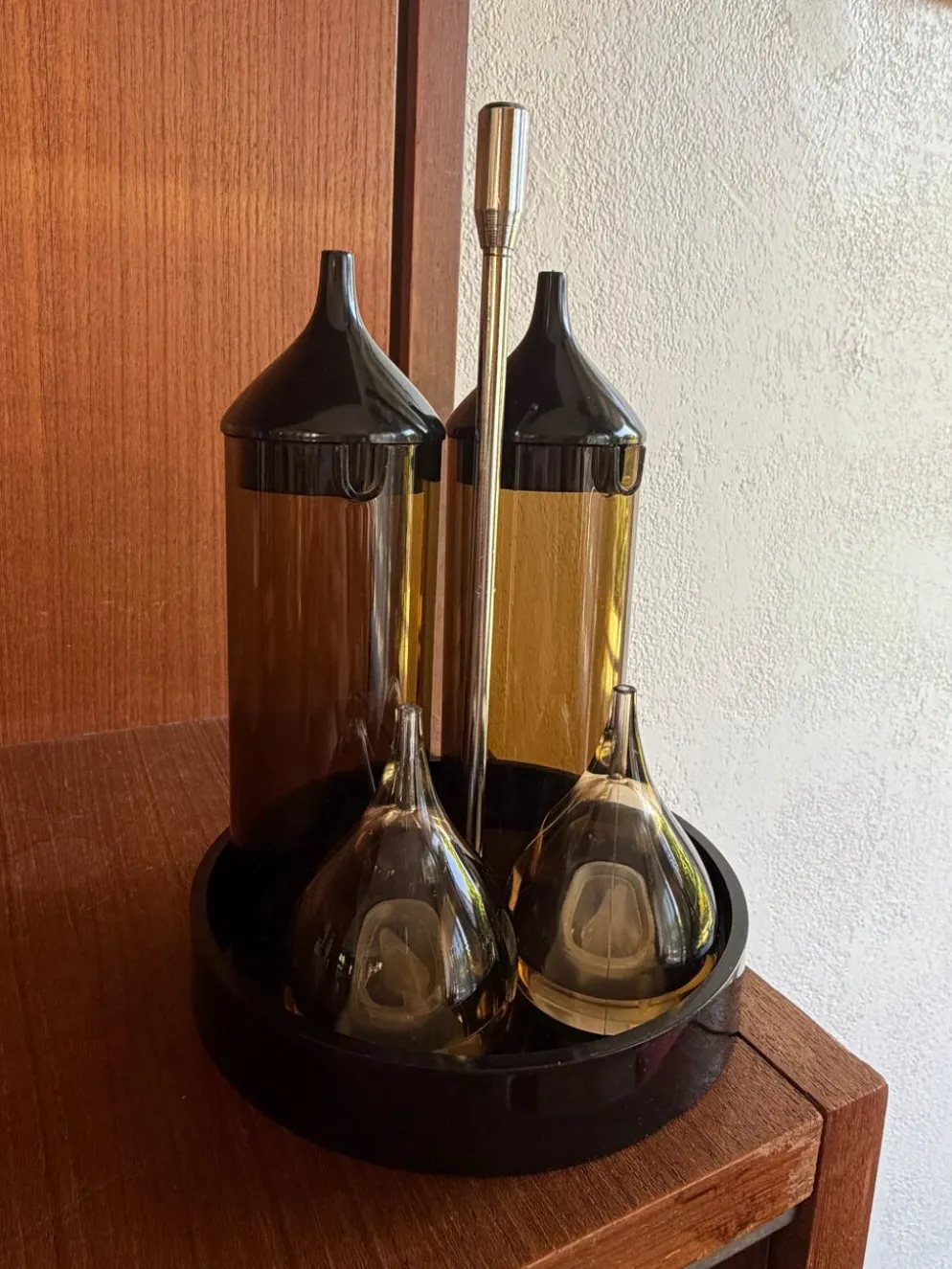 Guzzini, Service à condiments, Luigi Massoni, space age, 70s