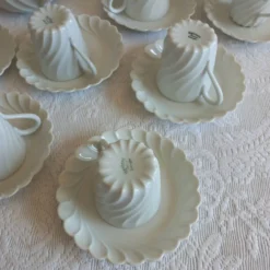 Haviland Limoges service à café Torse blanc doré 20 pièces 8 tasses