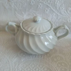 Haviland Limoges service à café Torse blanc doré 20 pièces 8 tasses