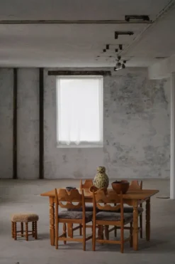 Henning Kjærnulf, table de salle à manger rectangulaire en Oak, modernité danoise du milieu du siècle, années 1960