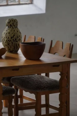 Henning Kjærnulf, table de salle à manger rectangulaire en Oak, modernité danoise du milieu du siècle, années 1960