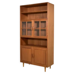 Highboard par Dyrlund vitrine en teck scandinave des années 1970 danoise
