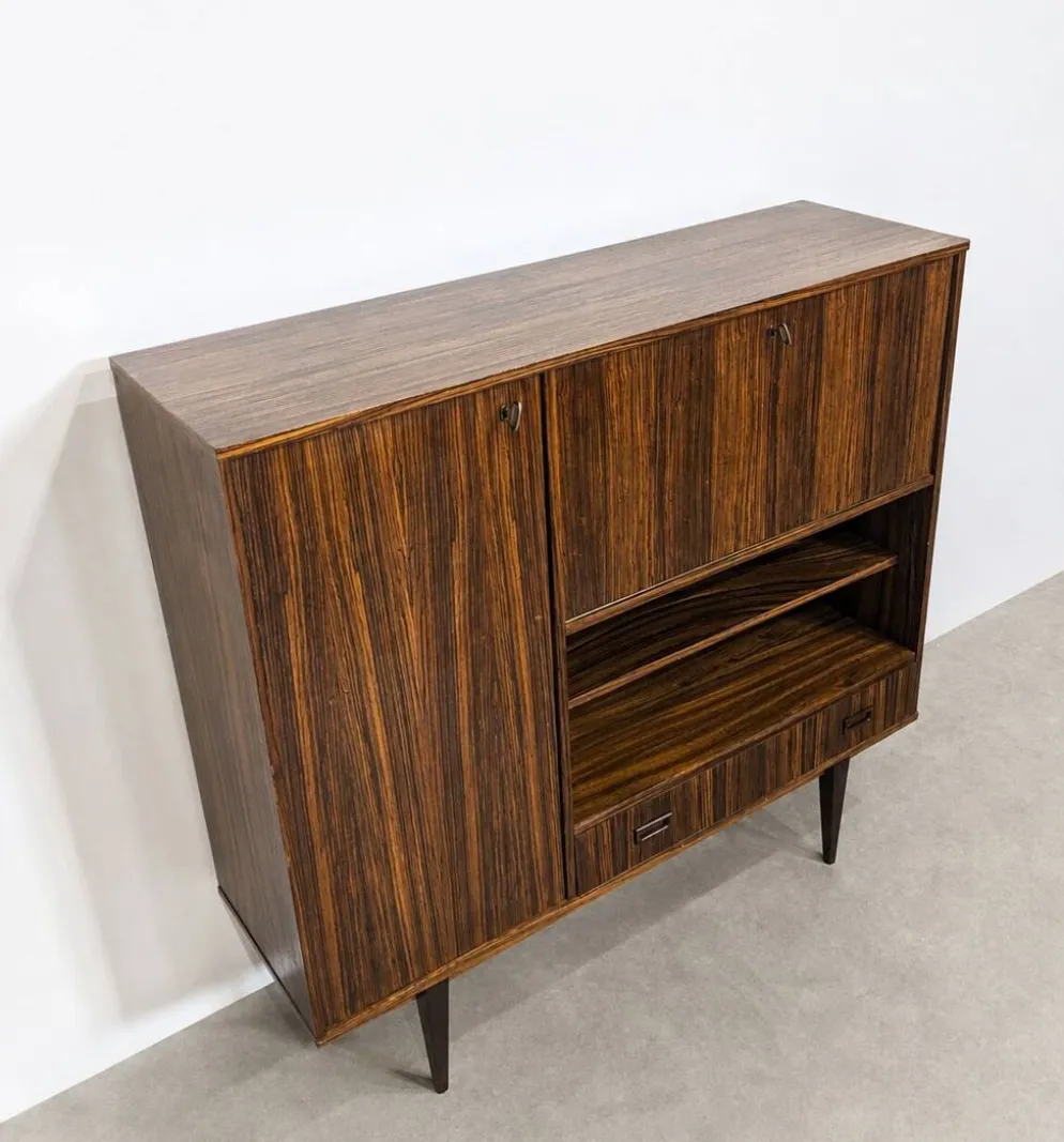 Highboard vintage mid-century – bar / secrétaire