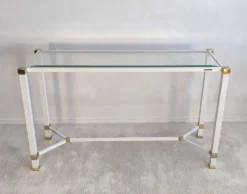 Iconique console à entretoise signée Pierre Vandel Paris