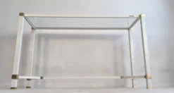 Iconique console à entretoise signée Pierre Vandel Paris