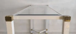 Iconique console à entretoise signée Pierre Vandel Paris
