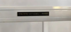Iconique console à entretoise signée Pierre Vandel Paris