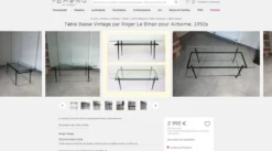 Iconique Table basse Roger Le Bihan pour Airborne 1960-70