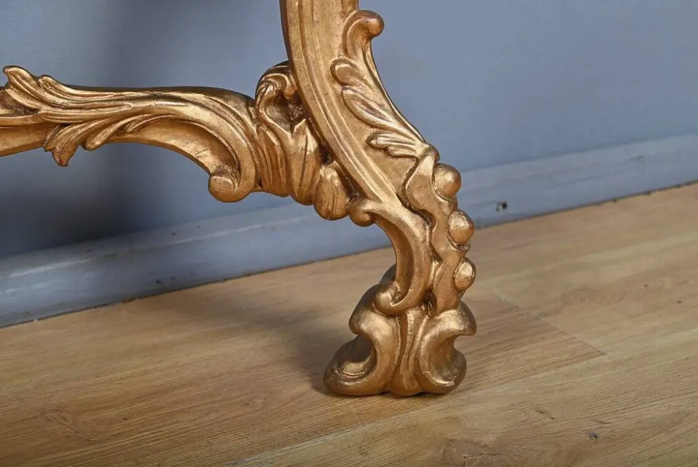 Importante console d’applique en bois doré, style Louis XV – Milieu XXe