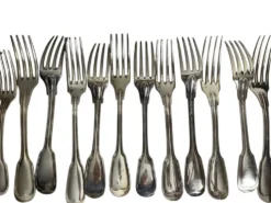 Important lot couverts 118 pièces métal argenté Ercuis, Christofle XXème