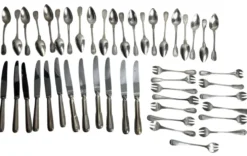 Important lot couverts 118 pièces métal argenté Ercuis, Christofle XXème