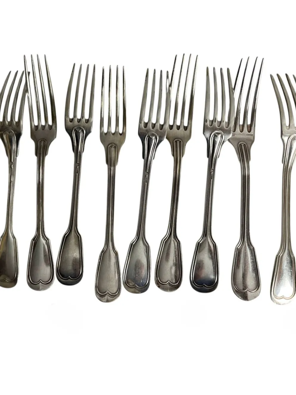 Important lot couverts 118 pièces métal argenté Ercuis, Christofle XXème