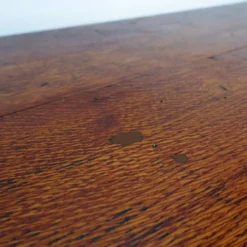 Industrial Bistro Table in Wood and Wrought Iron -