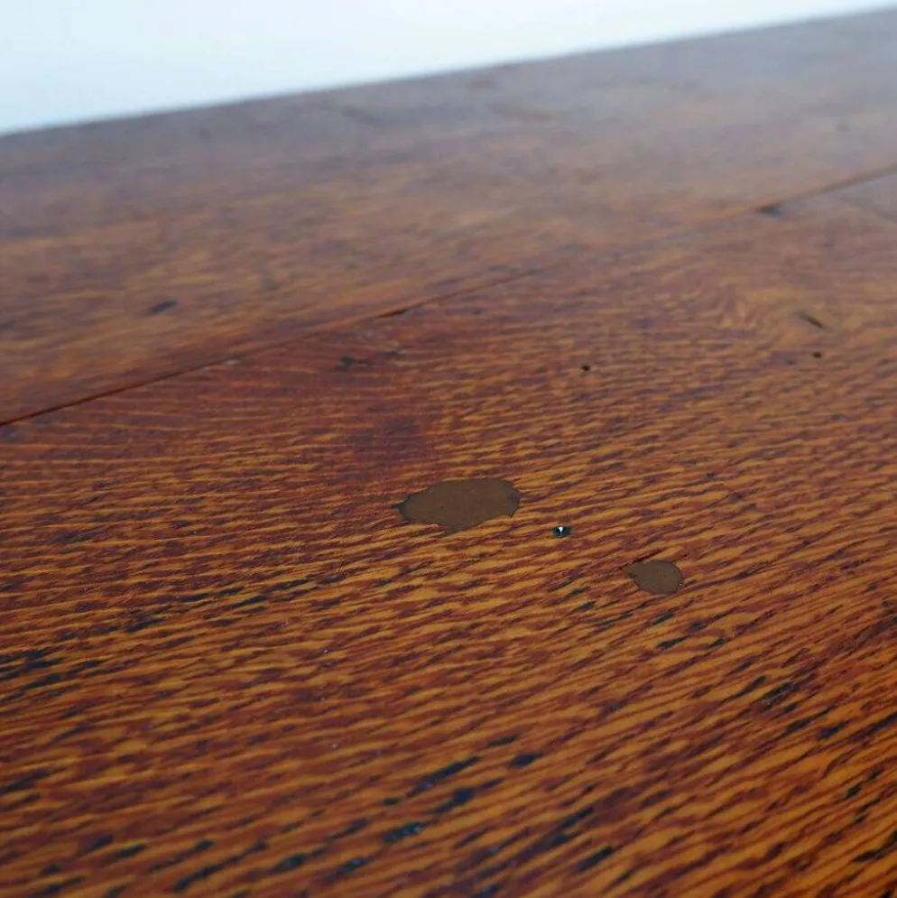 Industrial Bistro Table in Wood and Wrought Iron -