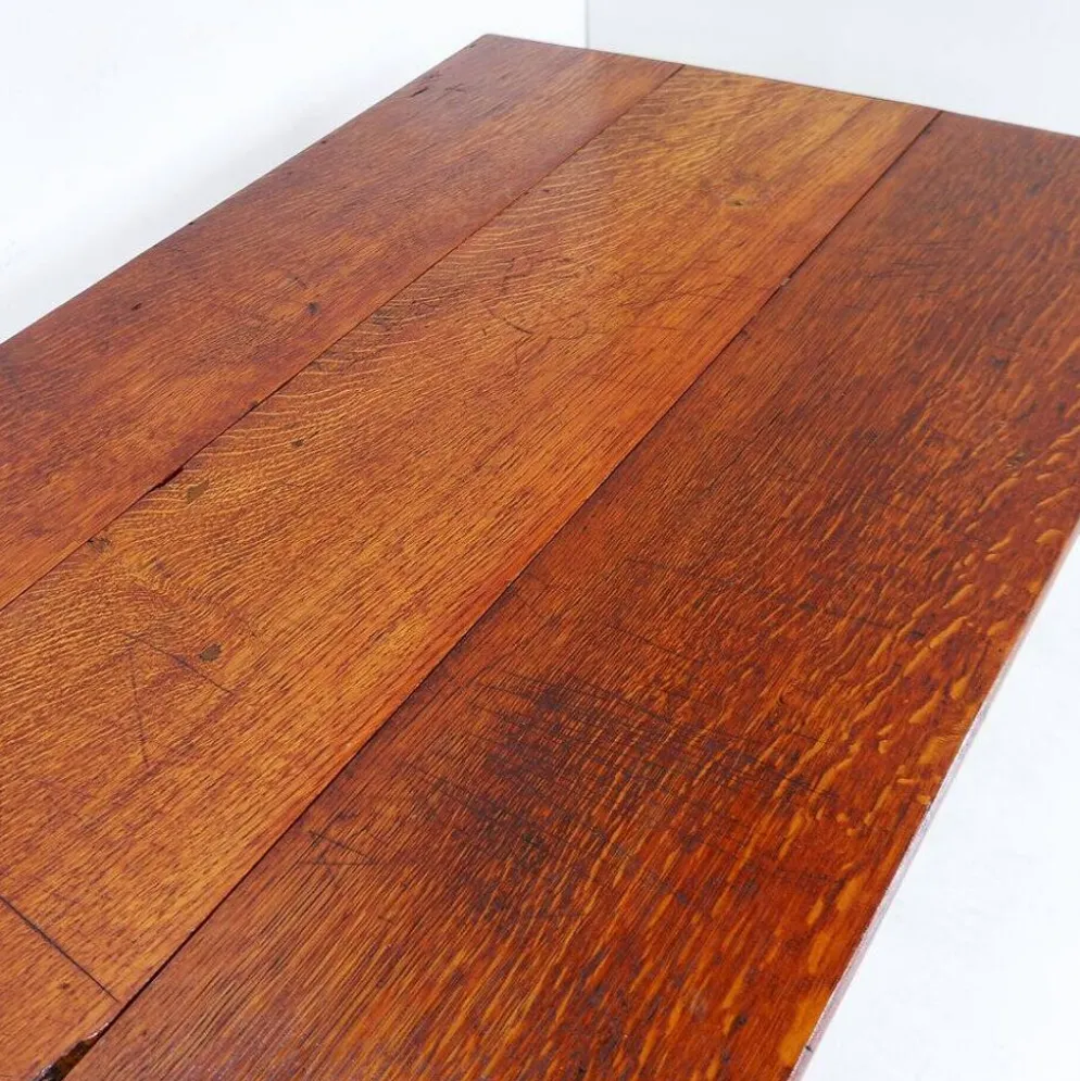 Industrial Bistro Table in Wood and Wrought Iron -