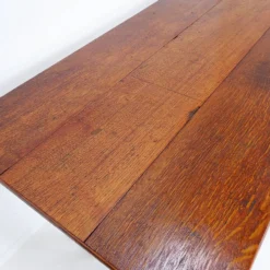 Industrial Bistro Table in Wood and Wrought Iron -