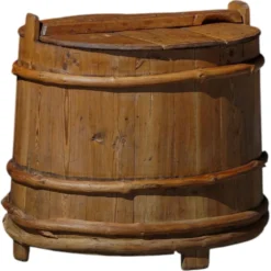 Jardinière décorative / vase de rangement en bois Scandivanvian, Wabi Sabi, années 1950