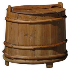 Jardinière décorative / vase de rangement en bois Scandivanvian, Wabi Sabi, années 1950