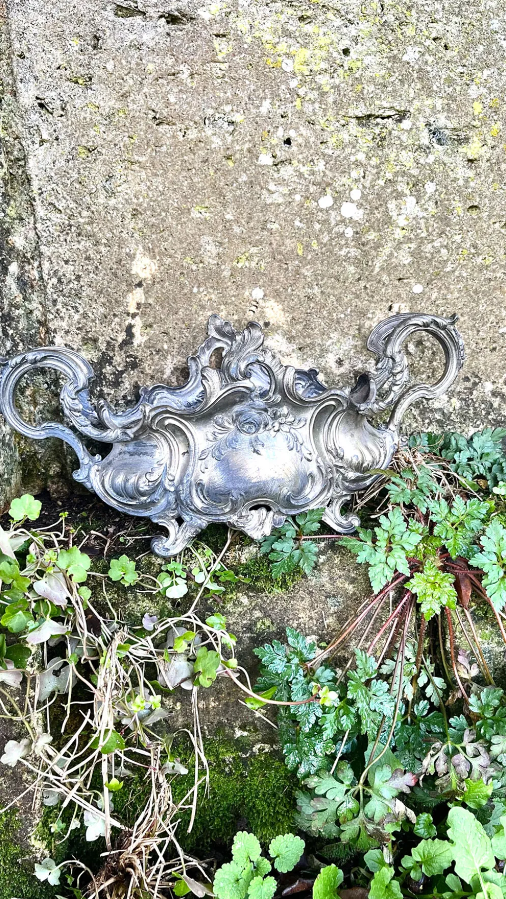 Jardinière en argent massif, centre de table Art Nouveau français