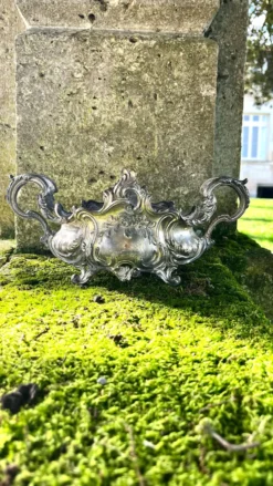 Jardinière en argent massif, centre de table Art Nouveau français