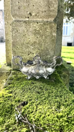 Jardinière en argent massif, centre de table Art Nouveau français