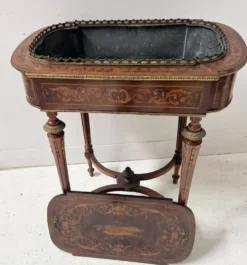 Jardinière Napoléon III en bois de placage XIX siècle