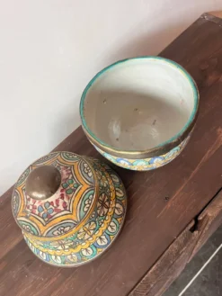 Jarre à beurre Jobbana Maroc - faïence original de Fès