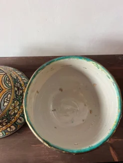 Jarre à beurre Jobbana Maroc - faïence original de Fès