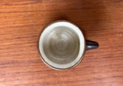 Jarre en céramique de studio allemande Mid-Century Modern avec tasses par Melitta Teubner, années 1960, ensemble de 4
